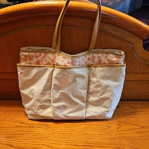 Stylish Cream and Tan Women's Tote Bag
